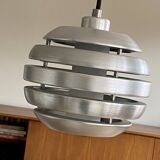 Small aluminum chandelier pendant opaline glass Eglo Leuchten LAMP-7437