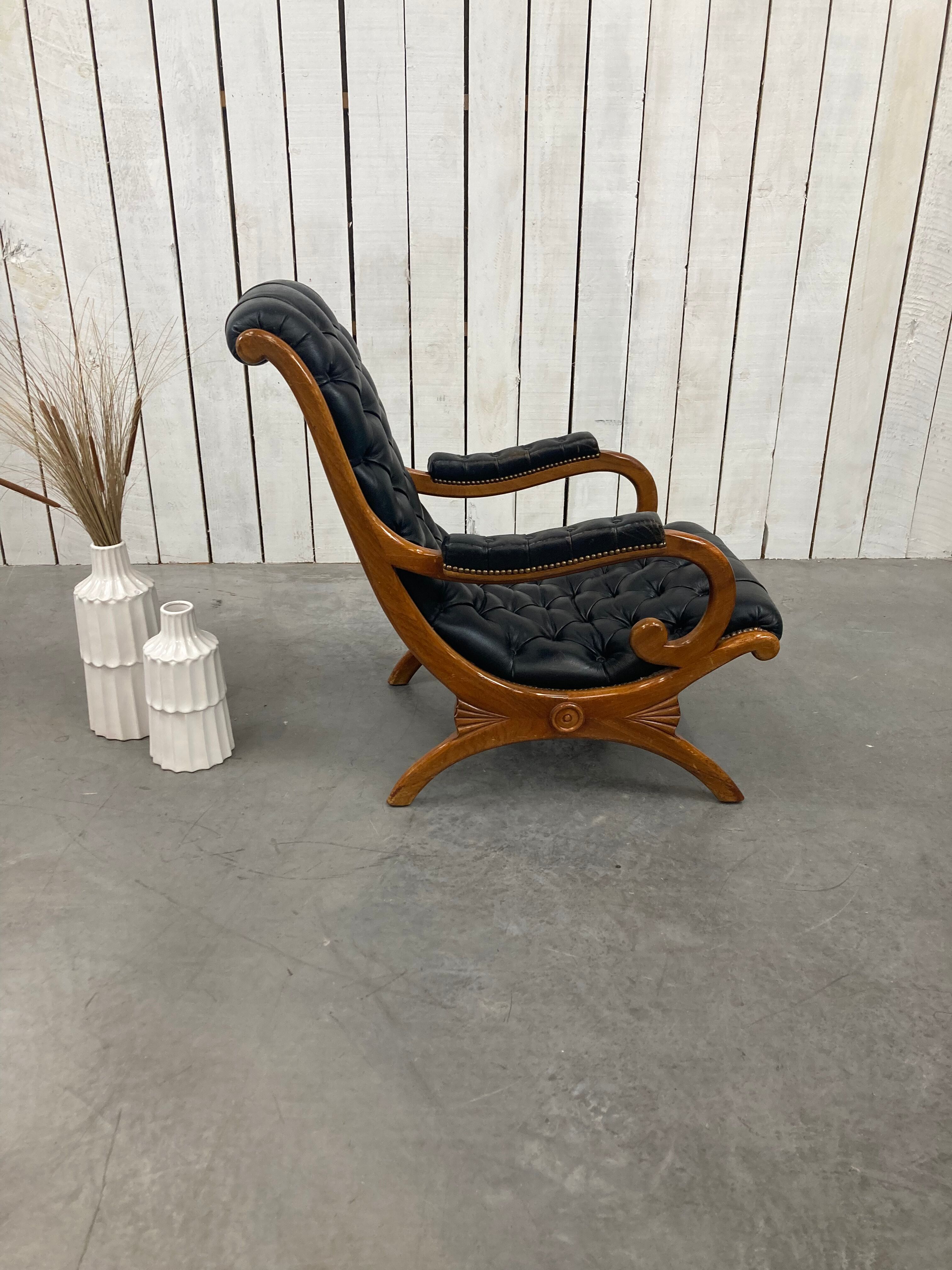 Old leather armchair