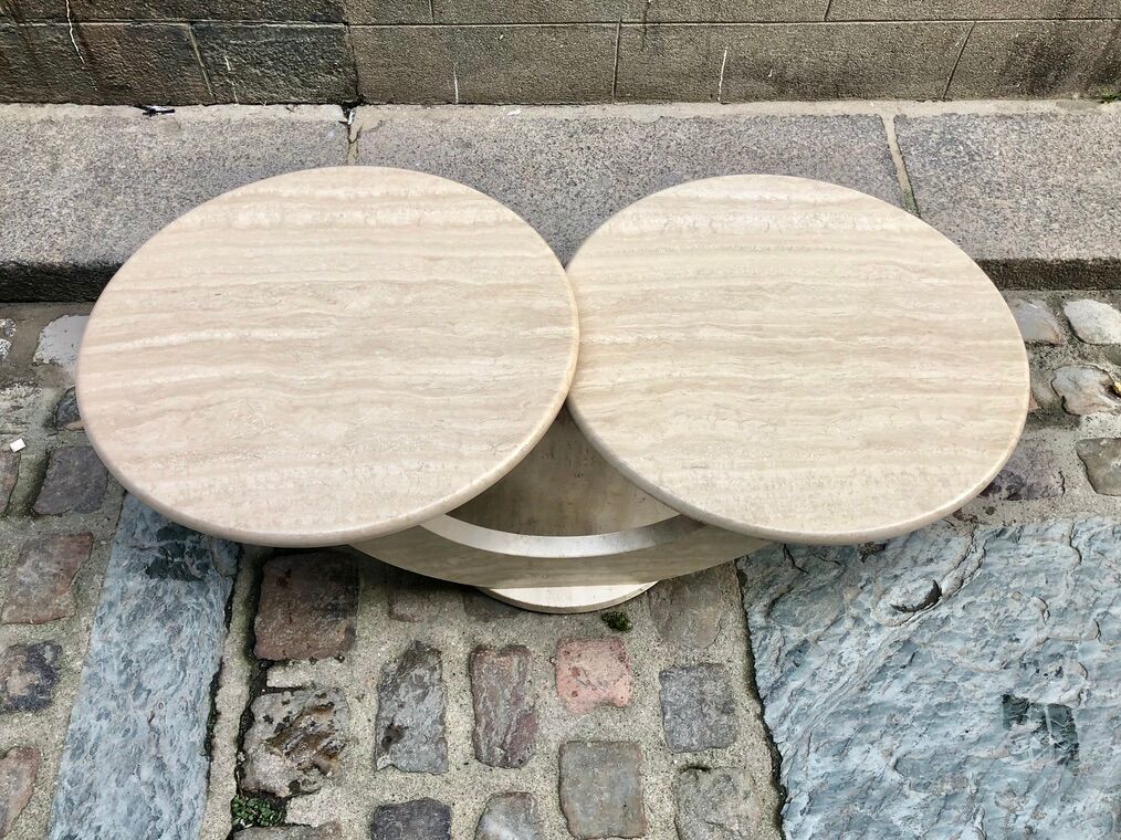 Italian travertine coffee table