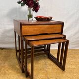 Tables gigognes rétro vintage en teck du milieu du siècle par G Plan – Élégantes années 1960