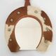Vintage 1970s cowhide horseshoe mirror