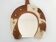 Miroir fer à cheval en peau de vache 1970 vintage