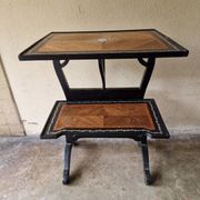 Maison Alphonse Giroux - Table, mute or writing server with 2 low shelves