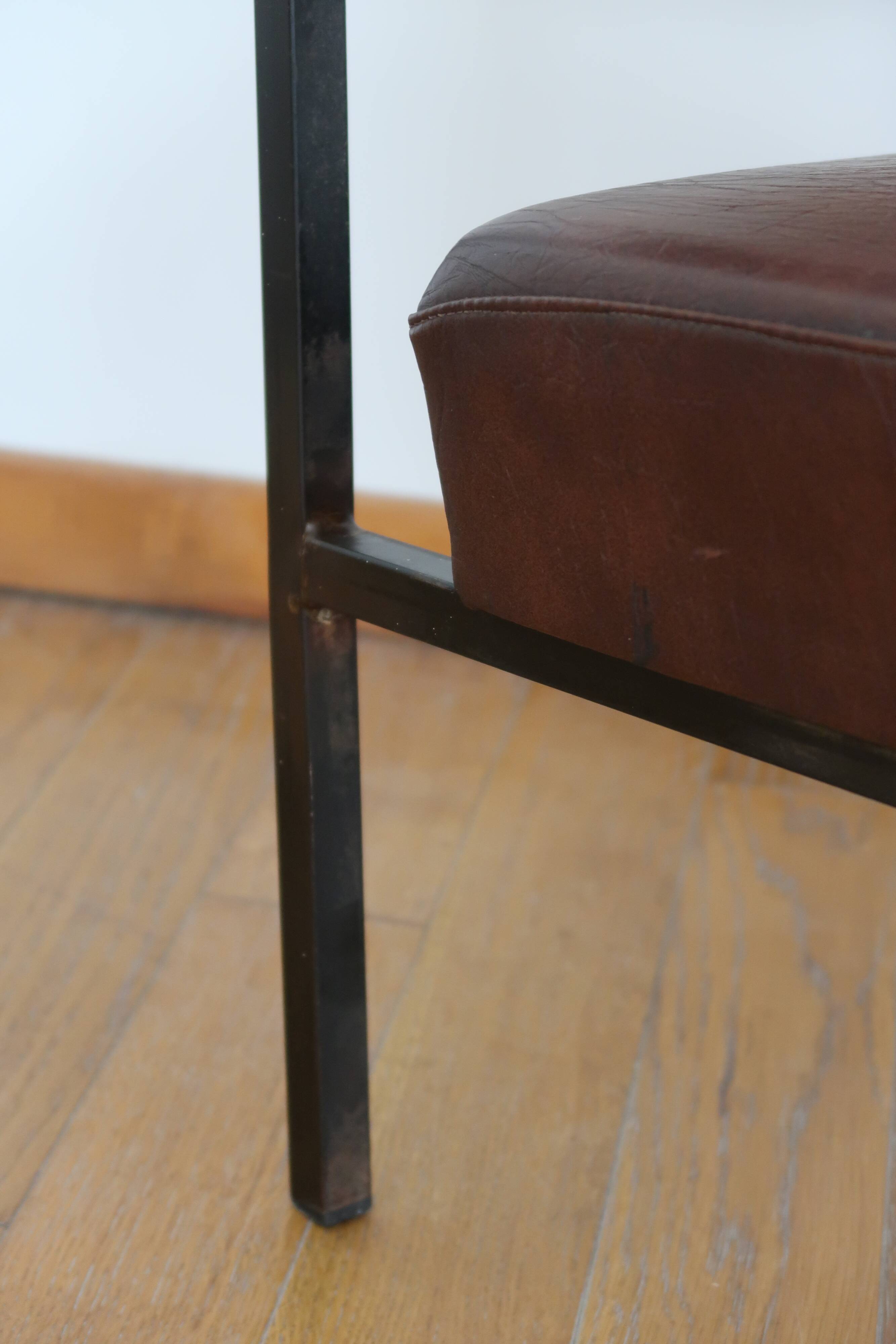 Paire de chauffeuse skaï 70's