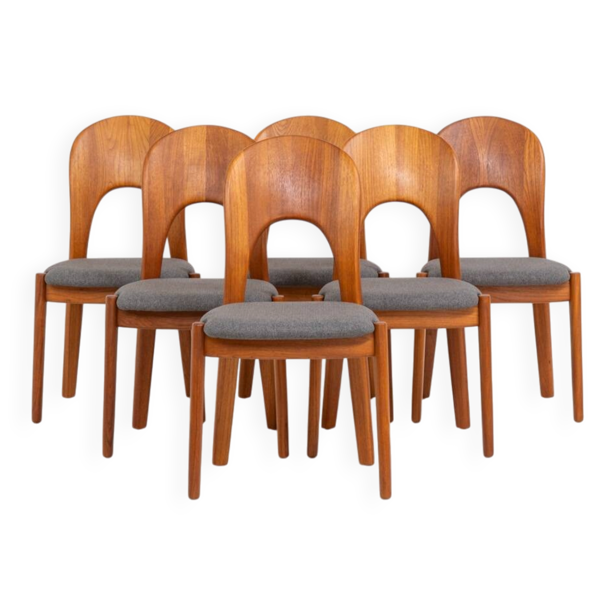 Ensemble de 6 chaises de salle à manger "Morten" par Niels Koefoed