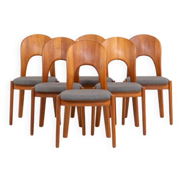 Set of 6 "Morten" dining chairs by Niels Koefoed