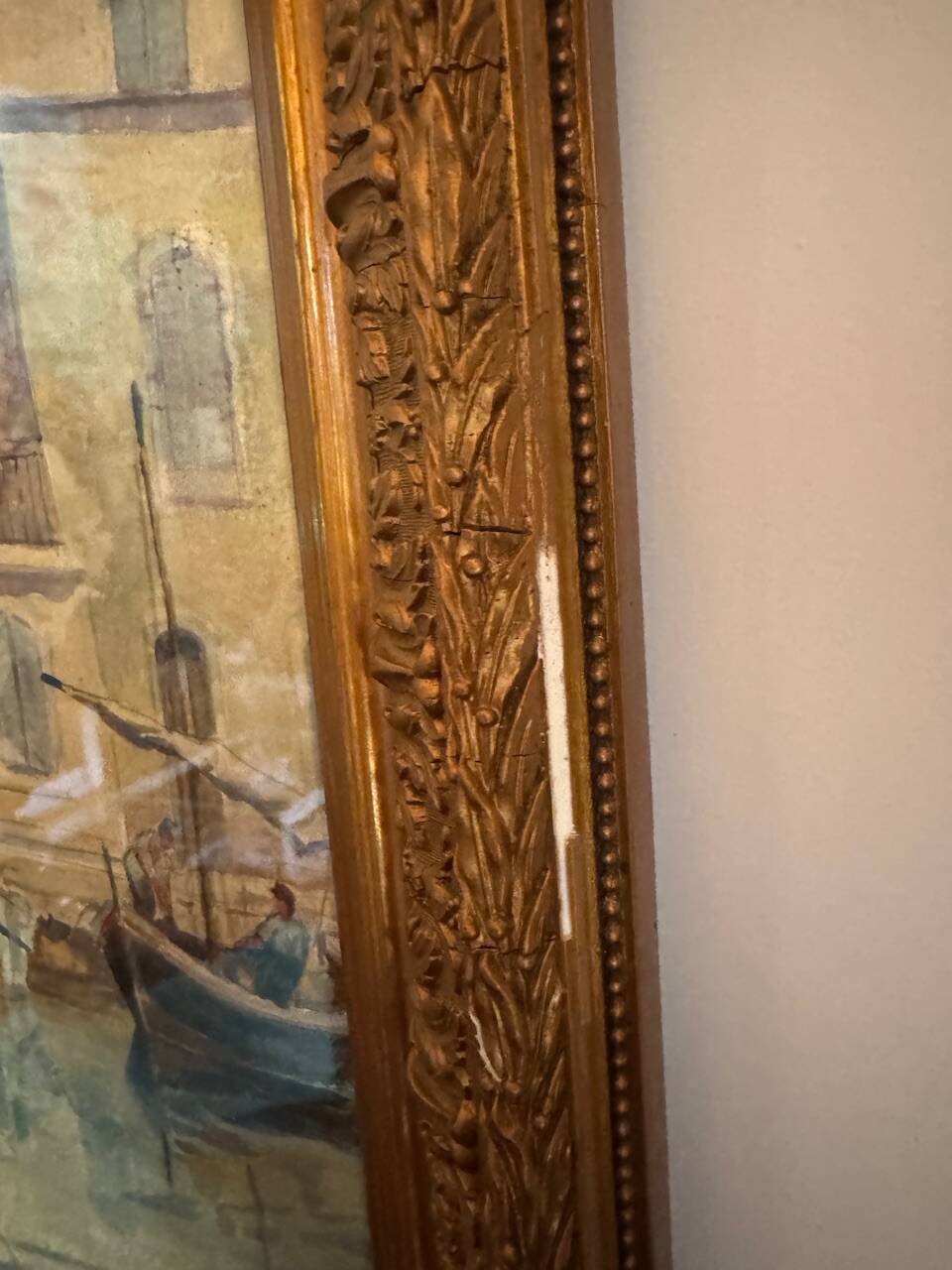 Old painting, Marine, signed Marie (1880-1977)