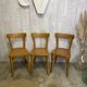 Série de 3 chaises bistrot Baumann