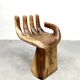 Wooden handcrafted carved chair stool