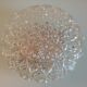Vintage structured glass round ceiling lamp 60s-70s