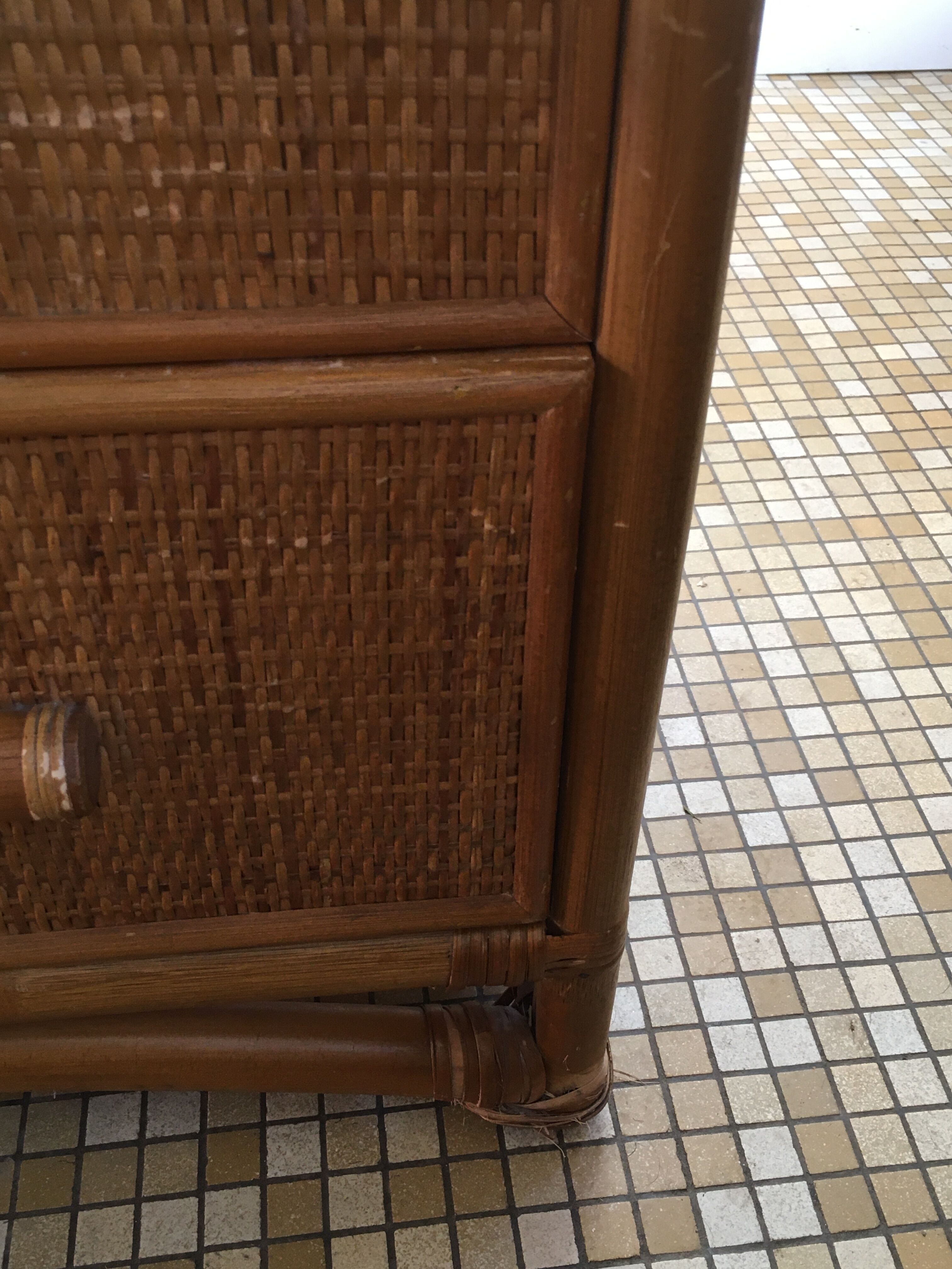 Low rattan furniture