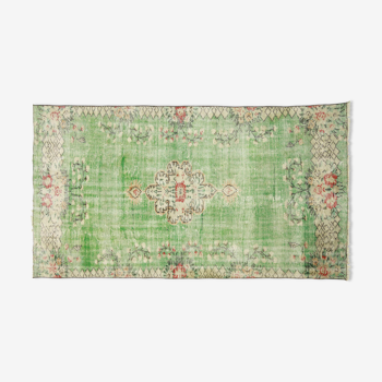 Anatolian handmade vintage rug 241 cm x 131 cm