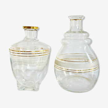 Paire de carafes vintage