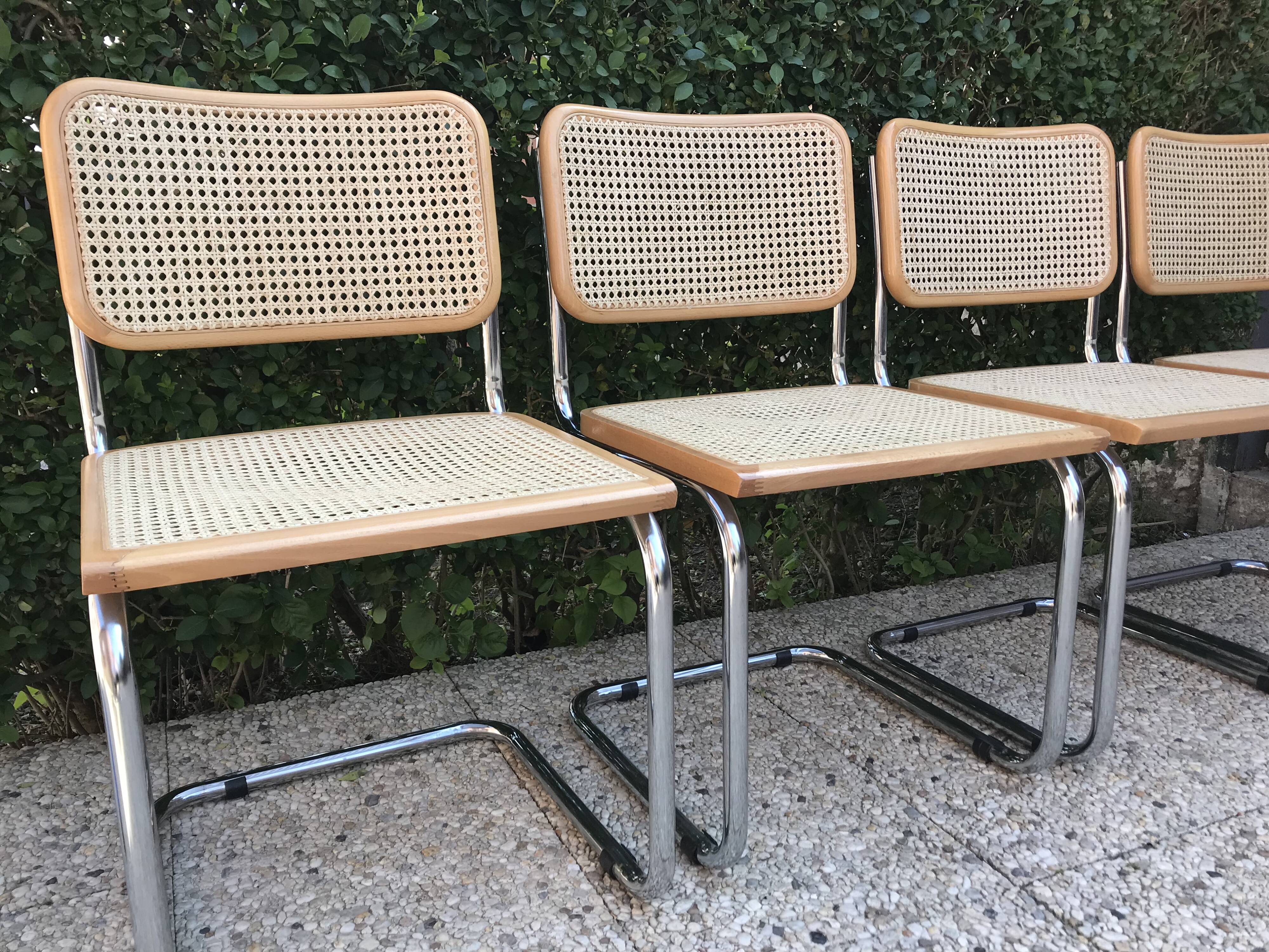 4 Breuer B32 chairs