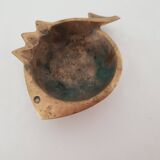 Jacques lauterbach vintage bronze ashtray from the 1960s in the shape of a fish