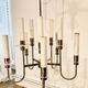 Italian chandelier in brass and acrylic glass from the 60s