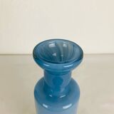 Vintage blue glass vase in Scandinavian style