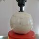 Pair of red and white ceramic lamps from the 80s