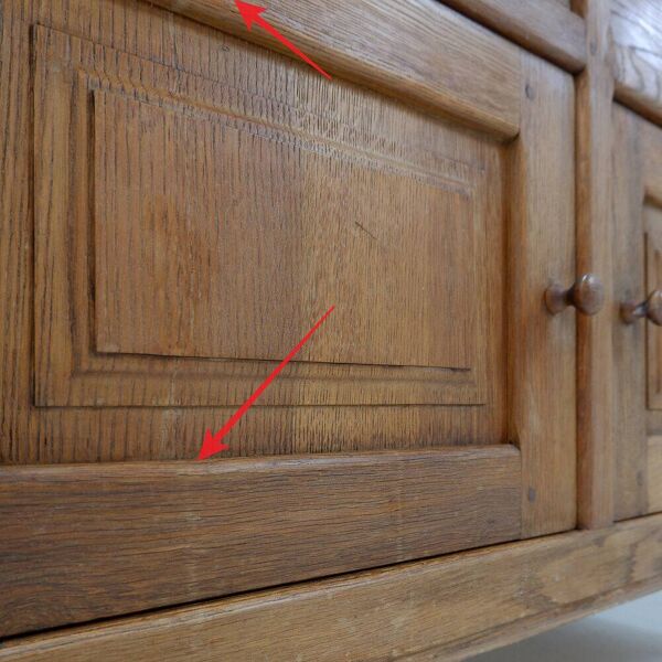 Buffet de style campagnard 2 portes et 2 tiroirs, années 1960