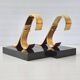 Pair of Vintage 1960s Gold Starry Bookends