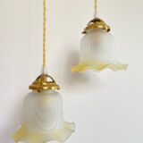 Duo of vintage portable lamps
