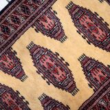 Tapis Bukhara Vintage Fait Main en Laine – 65 x 209 cm - 1C943