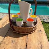 Jug and glasses for orangeade service