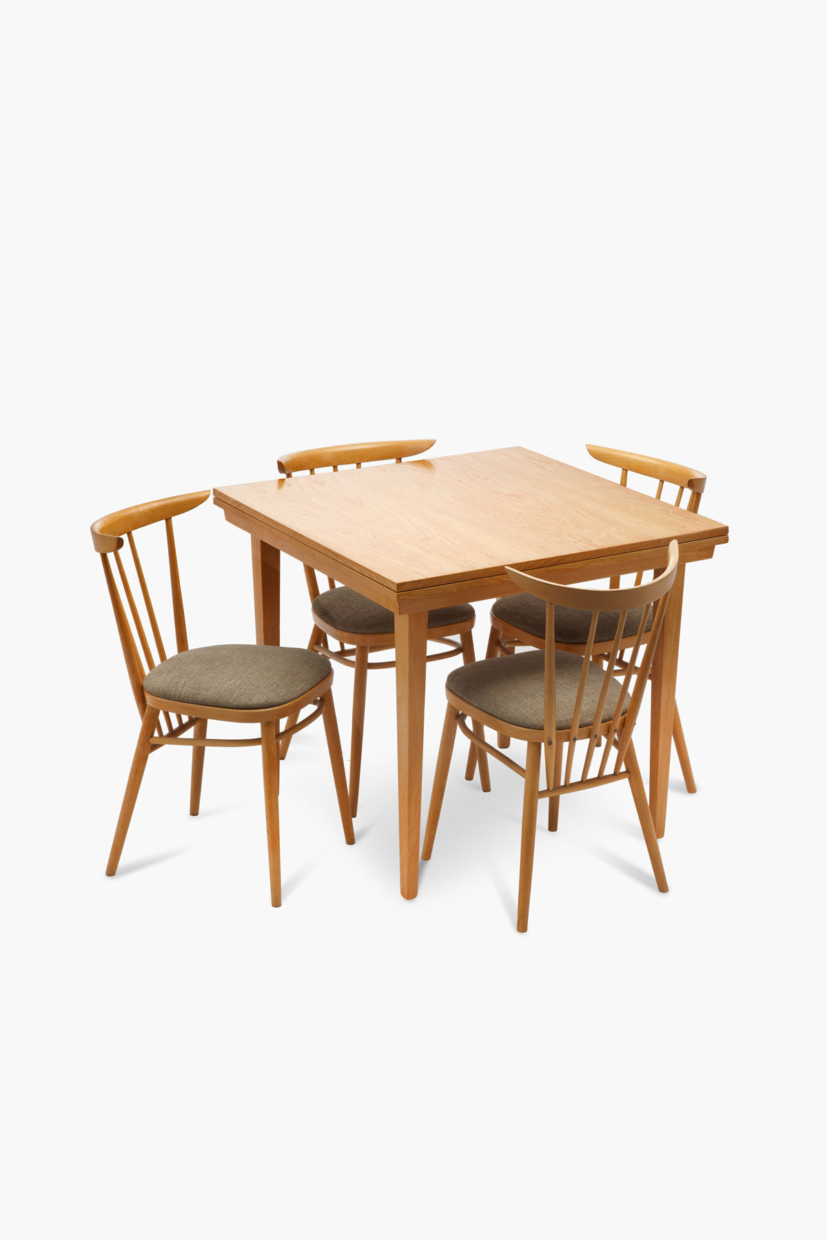 Table extensible en frêne des années 1960