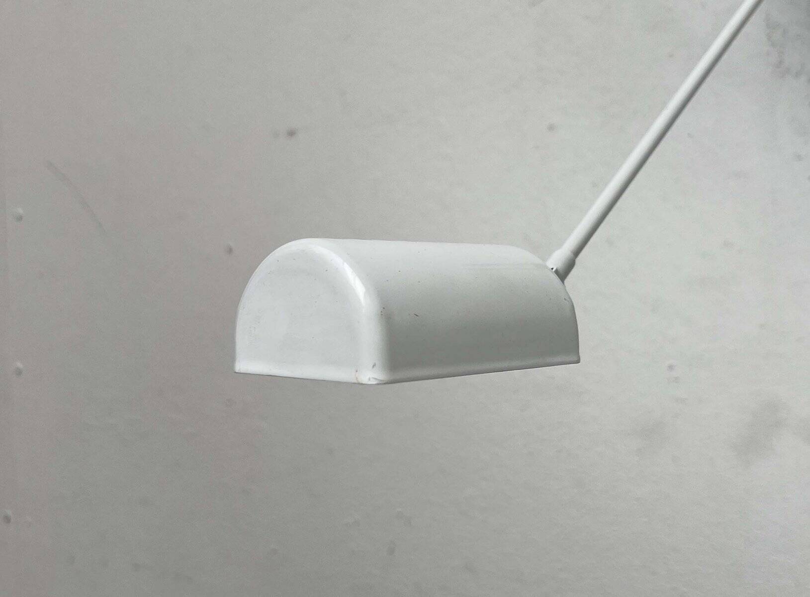 Classic white wall lamp Daphinette Italian vintage by Tommaso Cimini for Lumina, 1980s.