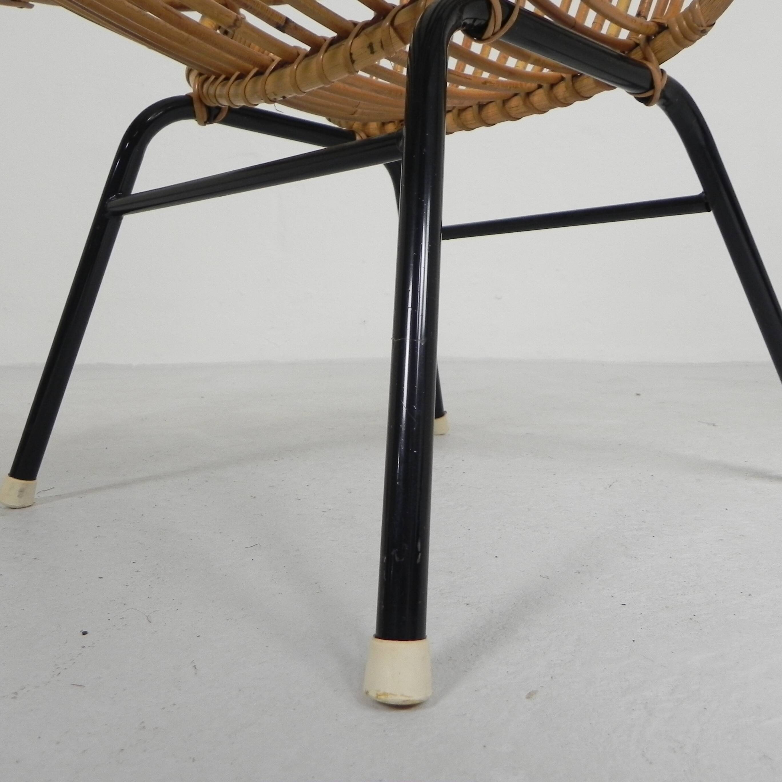 Vintage Rohe Noordwolde bamboo chair, 1960s