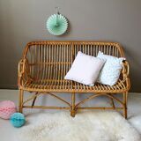 Vintage rattant sofa