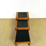 Teak and tiled nesting table
