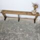 Old farmhouse bench in raw wood