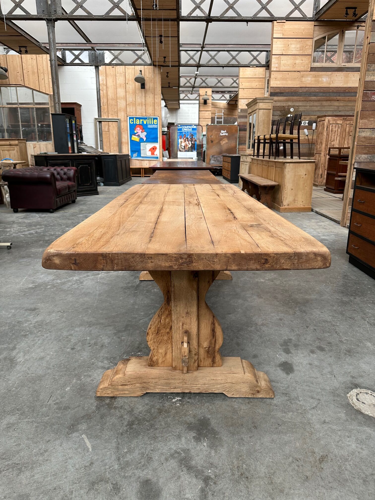 Table De Salle à Manger Monastère En Chêne Massif - Style Scandinave - 300x100 Cm