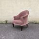 Pink velvet convertible armchair