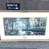 Painting by Abbé Calès, signed and framed.