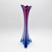 Vase Sommerso Murano violet et bleu