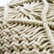 Beige braided macramé cushion 30x50 cm