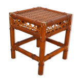 Wood and wicker coffee table