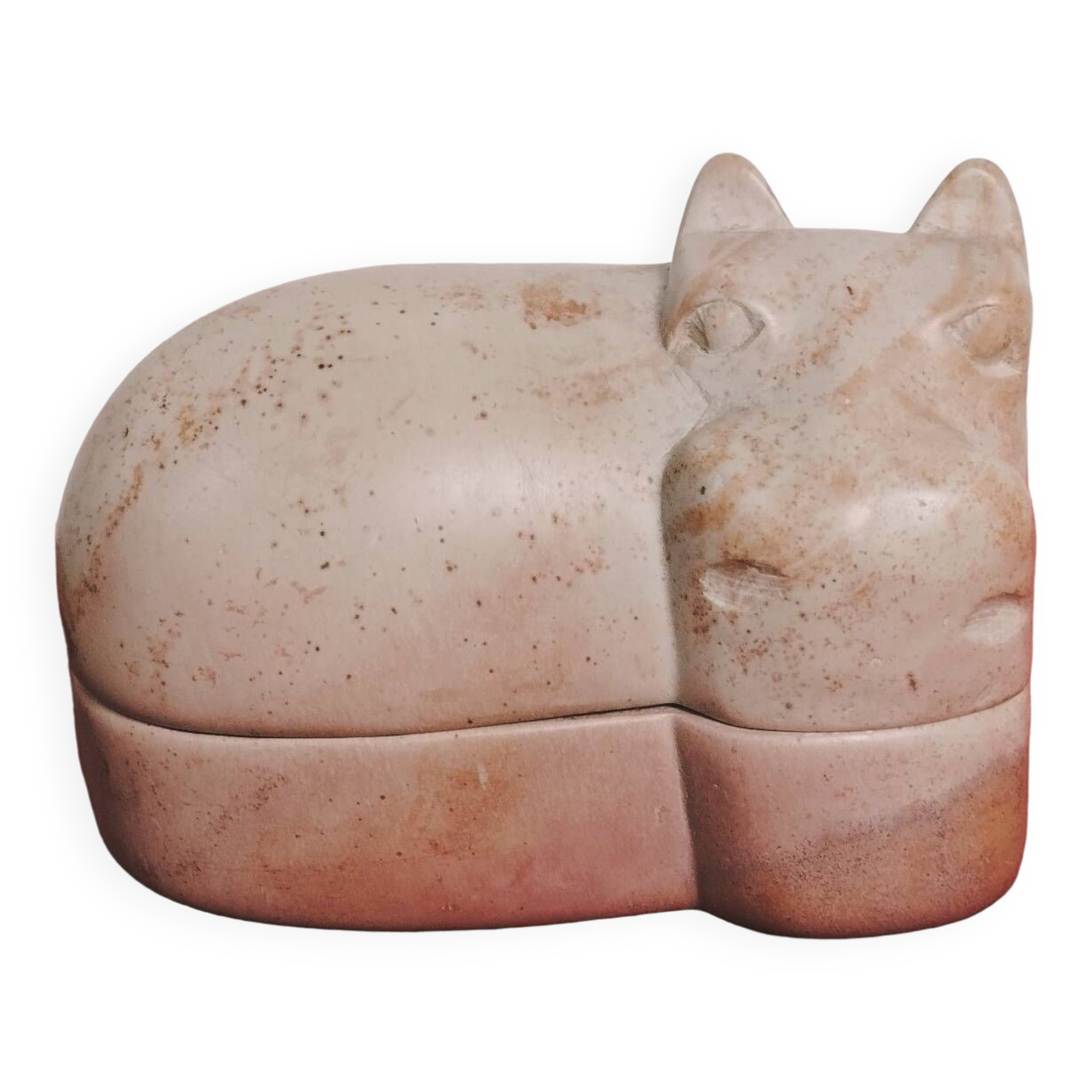 Boite hippopotame en stéatite