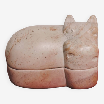 Soapstone hippopotamus box