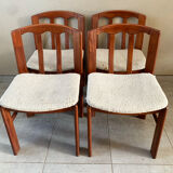 Set of 4 Danish chairs, 60s teak