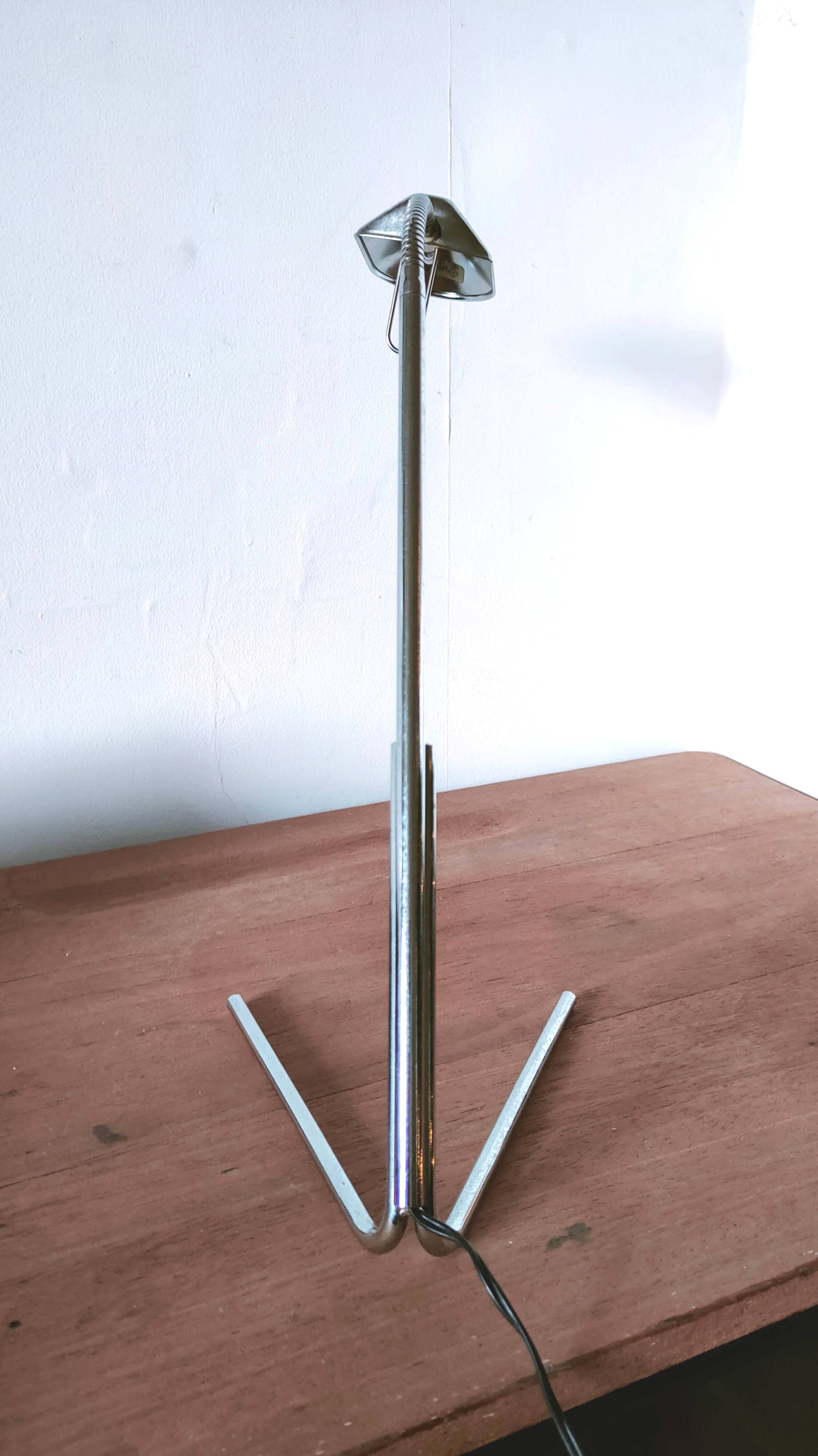 Modernist steel lamp