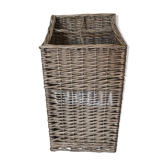 Porte-parapluie rotin cérusé gris