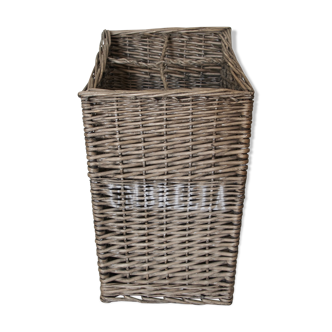 Umbrella rattan white grey