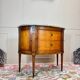 Louis XVI Style Mahogany Half Moon Chest of Drawers Stamped Mailfert