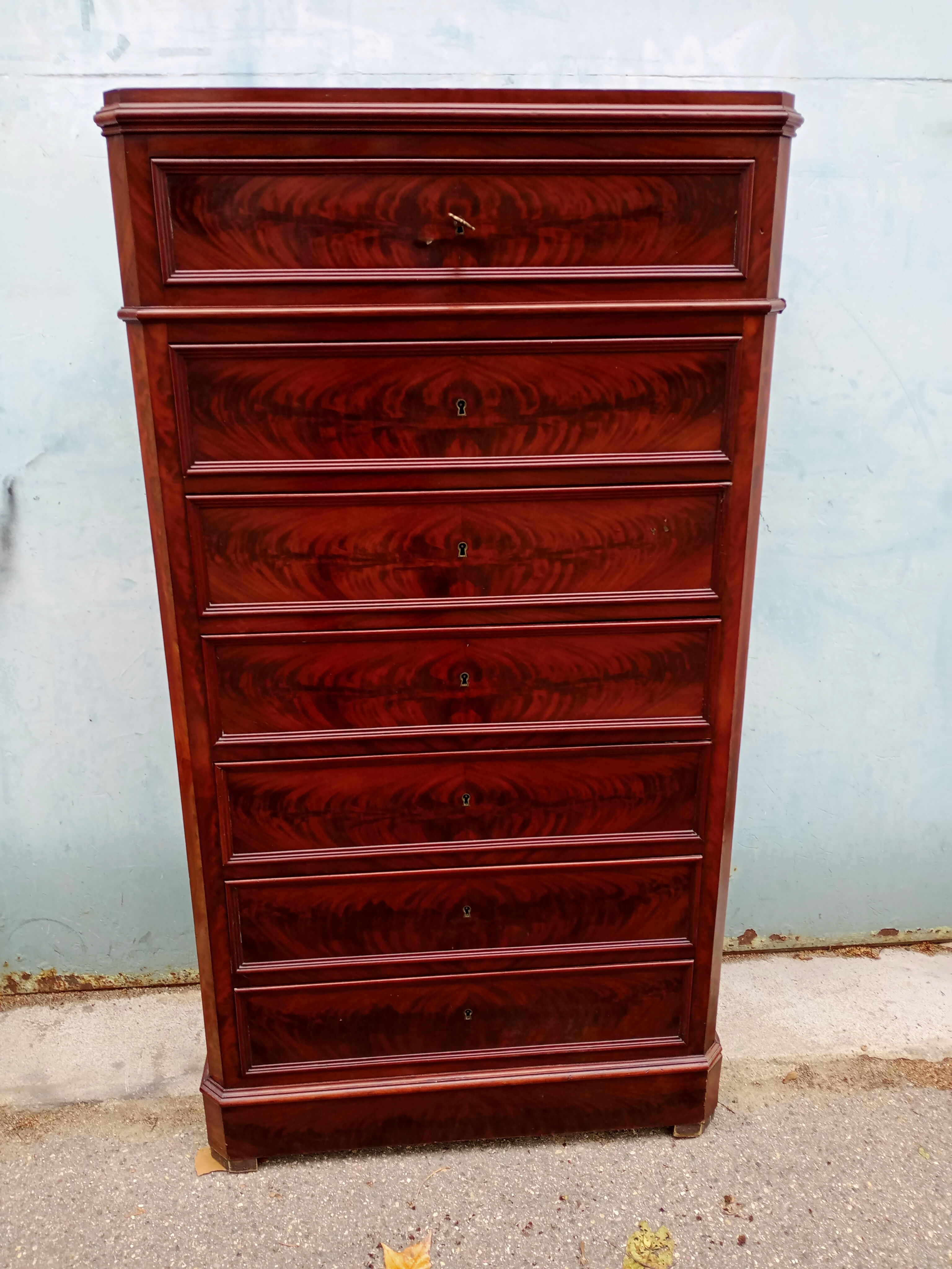 Semainier Louis Philippe mahogany