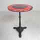 Bistro table with a cast iron base and a traffic sign as a tabletop, Paris 1920s.