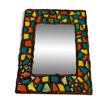 Miroir mosaïque vintage - 49x37cm
