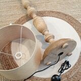 Vintage wooden floor lamp